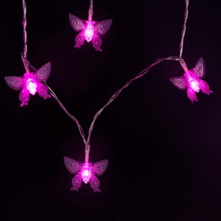 LED sommerfugl lyskæde – pink lys